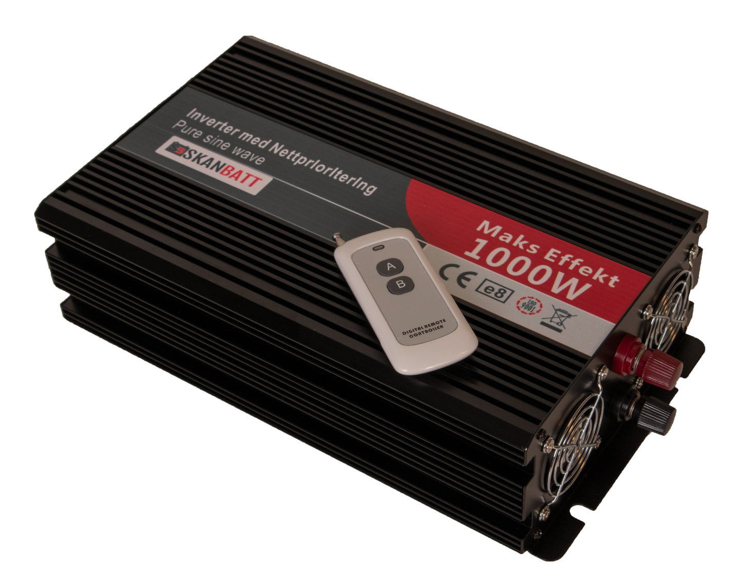 SKANBATT Inverter 12V 1000W Ren Sinus med Nettprioritering og Trådløs Fjernkontroll - Image 5
