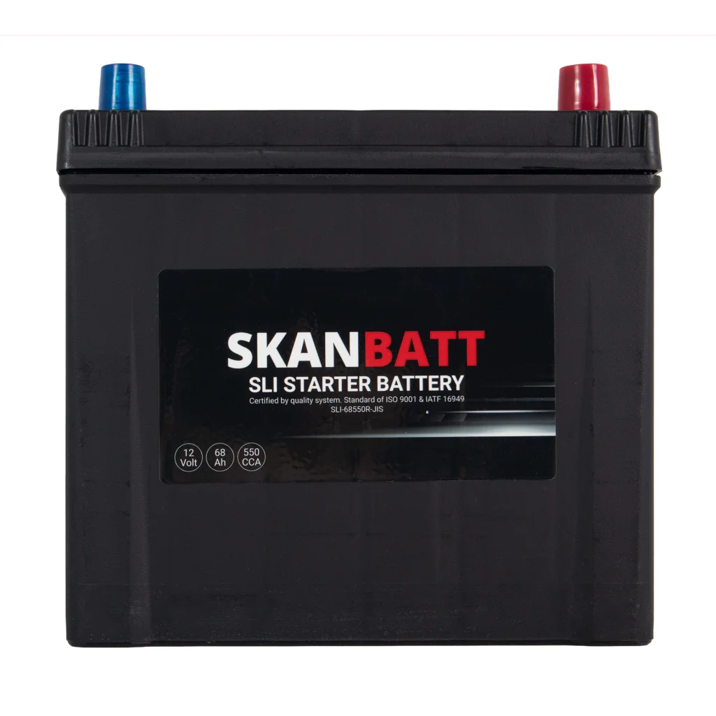 SKANBATT SLI Startbatteri 12V 68AH 550CCA (232x173x225mm) +R
