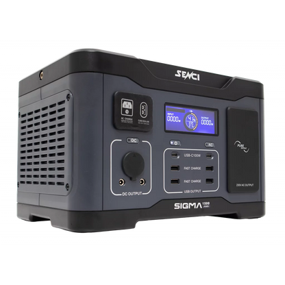 SENCI Lithium LPS 1152Wh Power Station med 1500W (3000W) sinus inverter