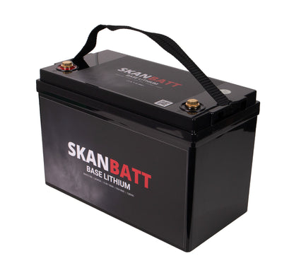 SKANBATT Base Lithium - 12V 100Ah 100A BMS - 326x173x215mm - 3 Års garanti shown in product view image 2