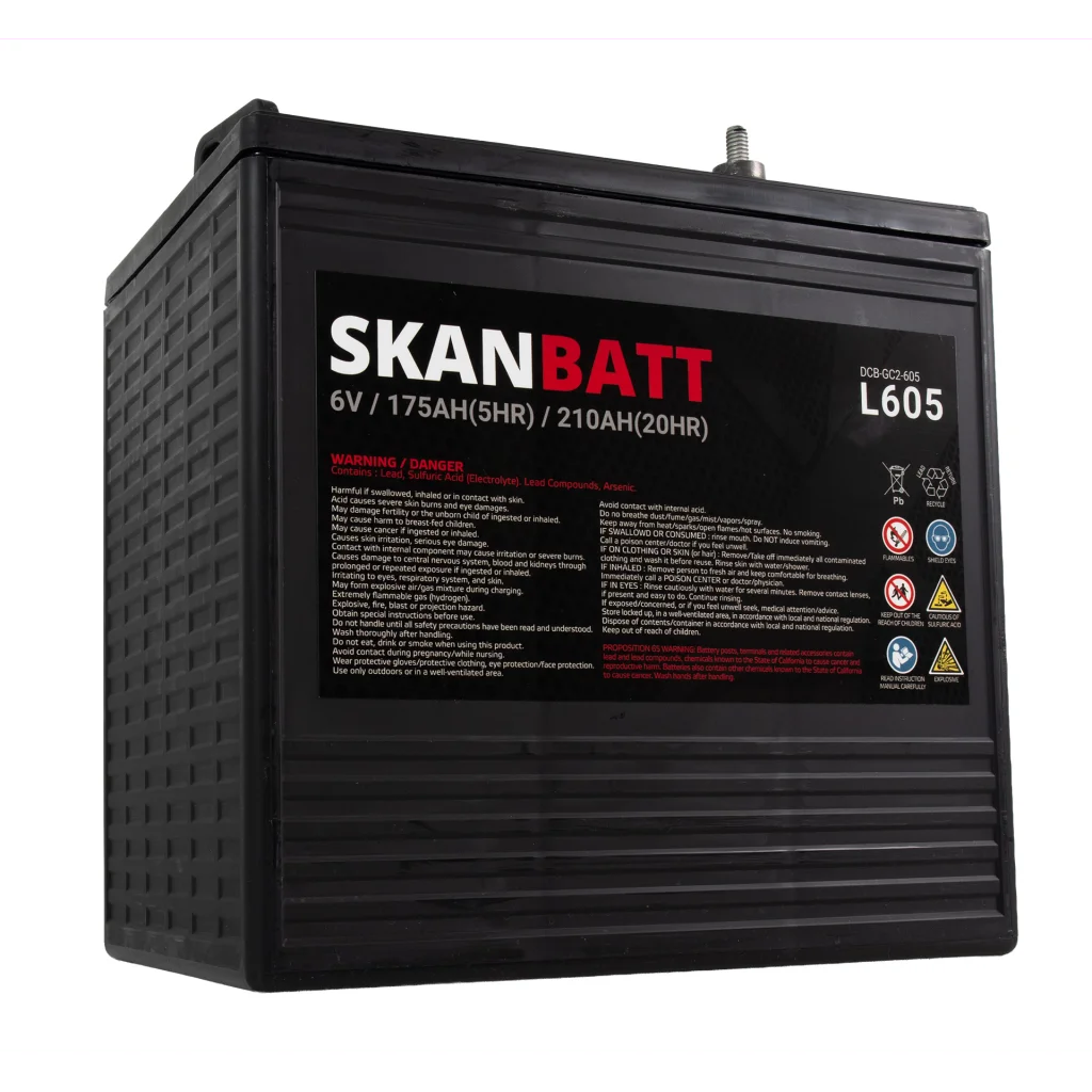SKANBATT L605 Deep Cycle Batteri 6V 210Ah (264x181x276mm)