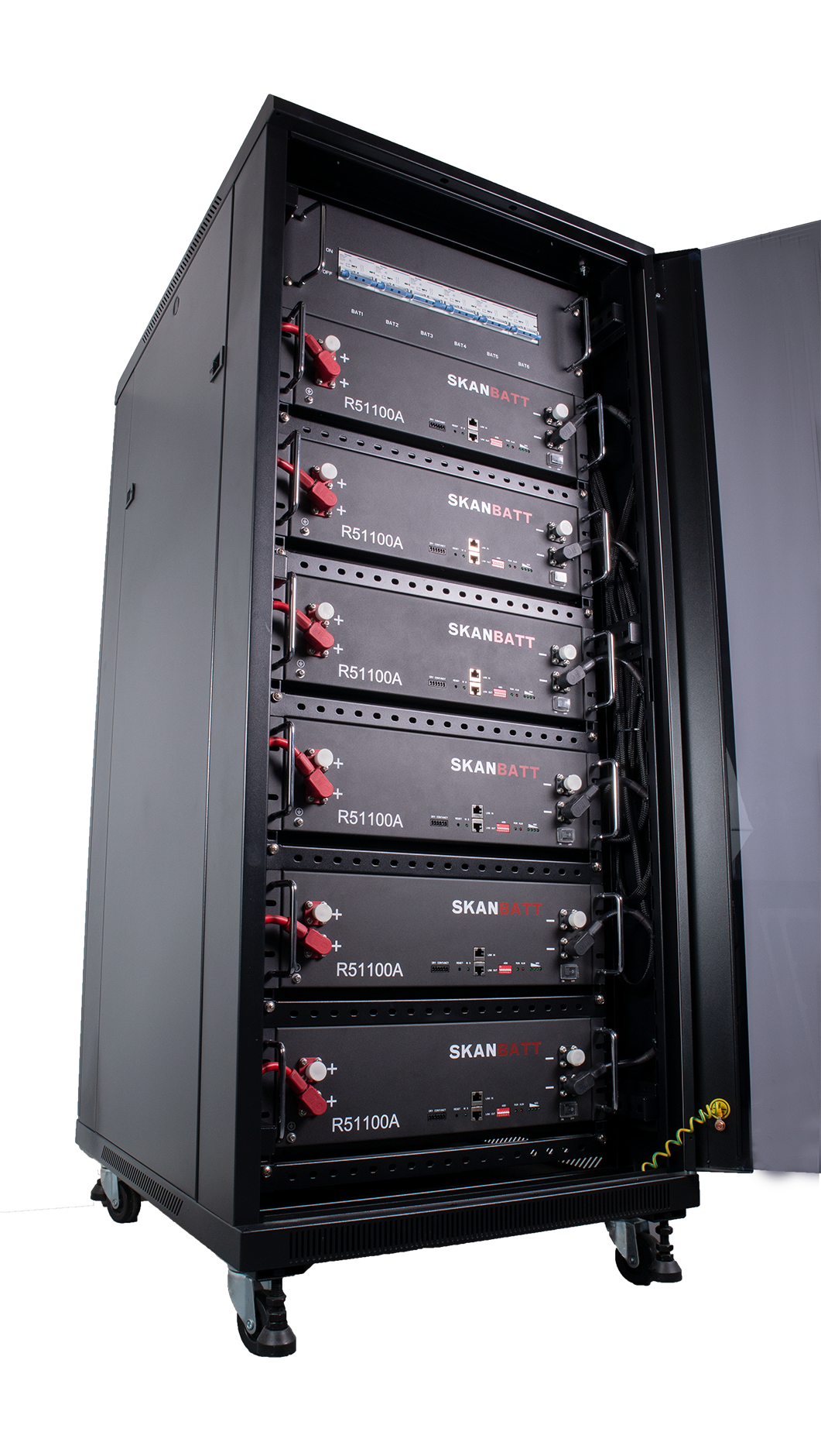 Skanbatt Kabinett/Batteriskap For Lithium Rackmoduler 3U shown in product view