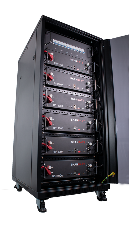 Skanbatt Kabinett/Batteriskap For Lithium Rackmoduler 3U shown in product view