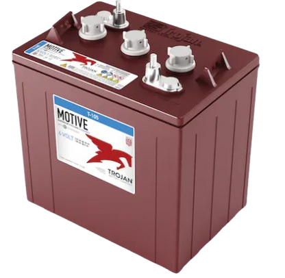 Trojan Deep Cycle Traksjonsbatteri 6V 225Ah +Diagonalt (Skrupol) (T105) shown in product view