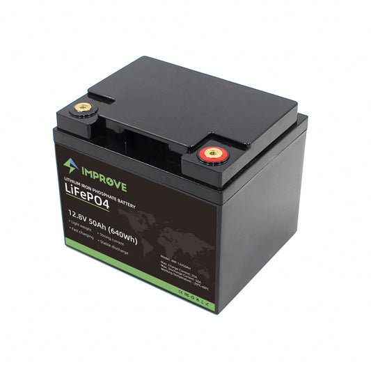 IMPROVE Lithium Batteri 12V 50Ah (LiFePO4) BMS 50A - BLUETOOTH - Image 1