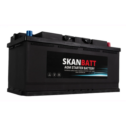 SKANBATT AGM Startbatteri 12V 105AH 950CCA (393x175x190mm) +R