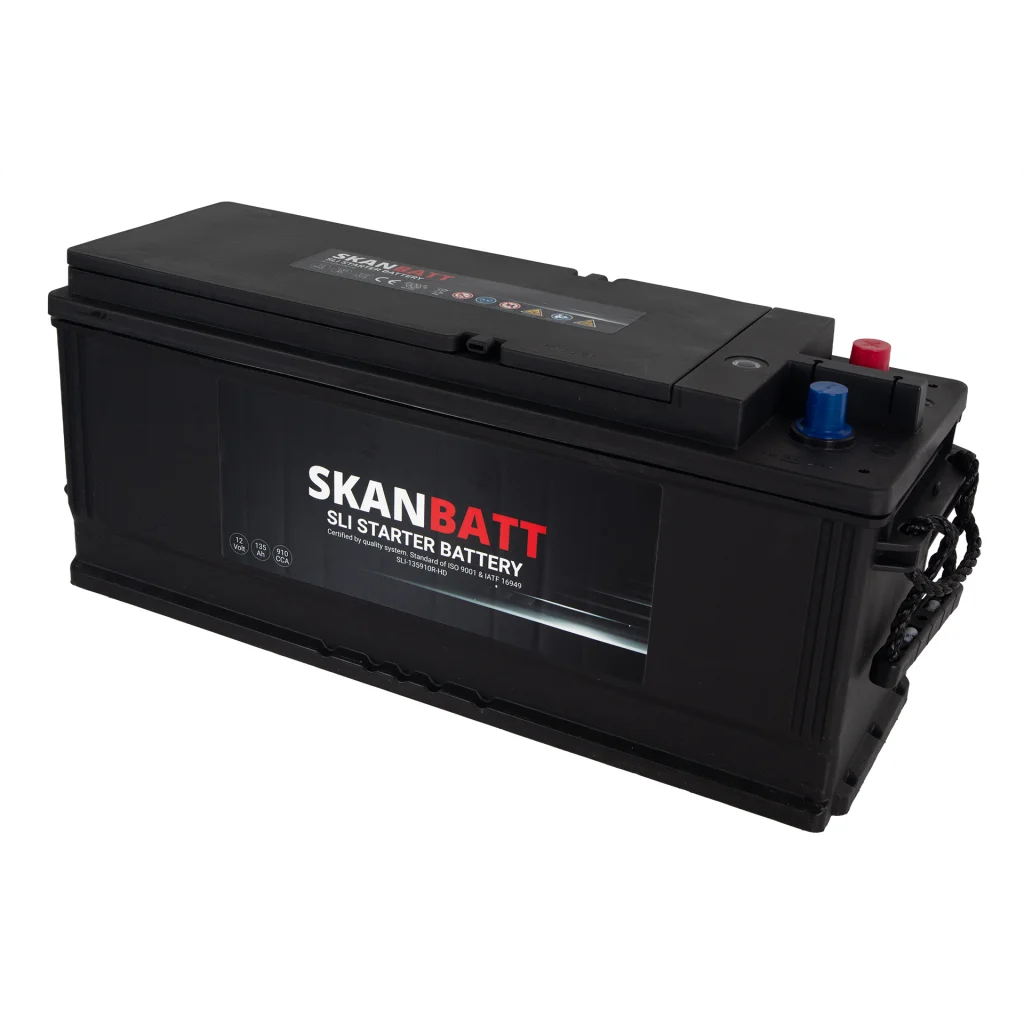SKANBATT SLI HD Startbatteri 12V 135AH 910CCA (513x175x210mm) +R