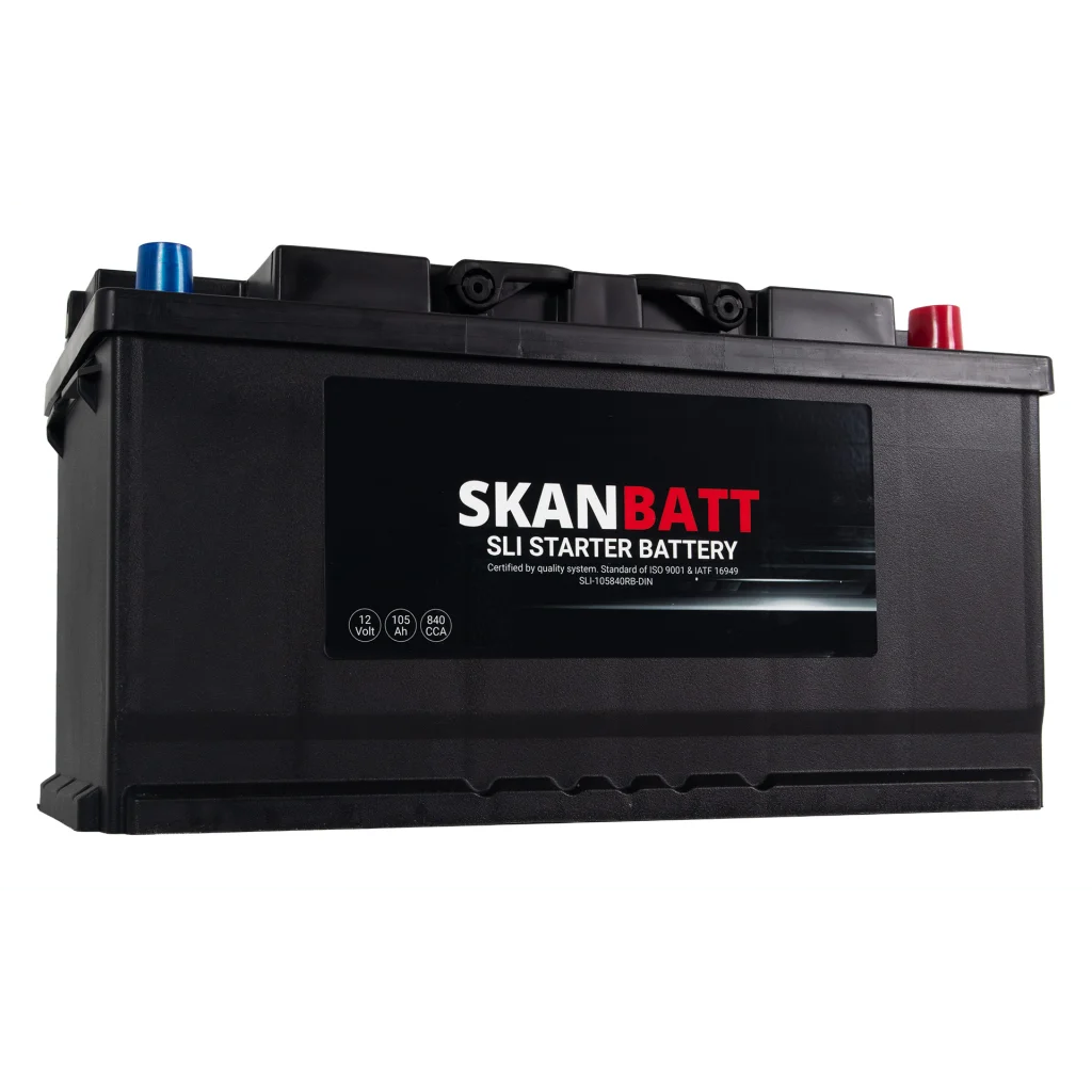SKANBATT SLI Startbatteri 12V 105AH 840CCA (352x175x190mm) +R
