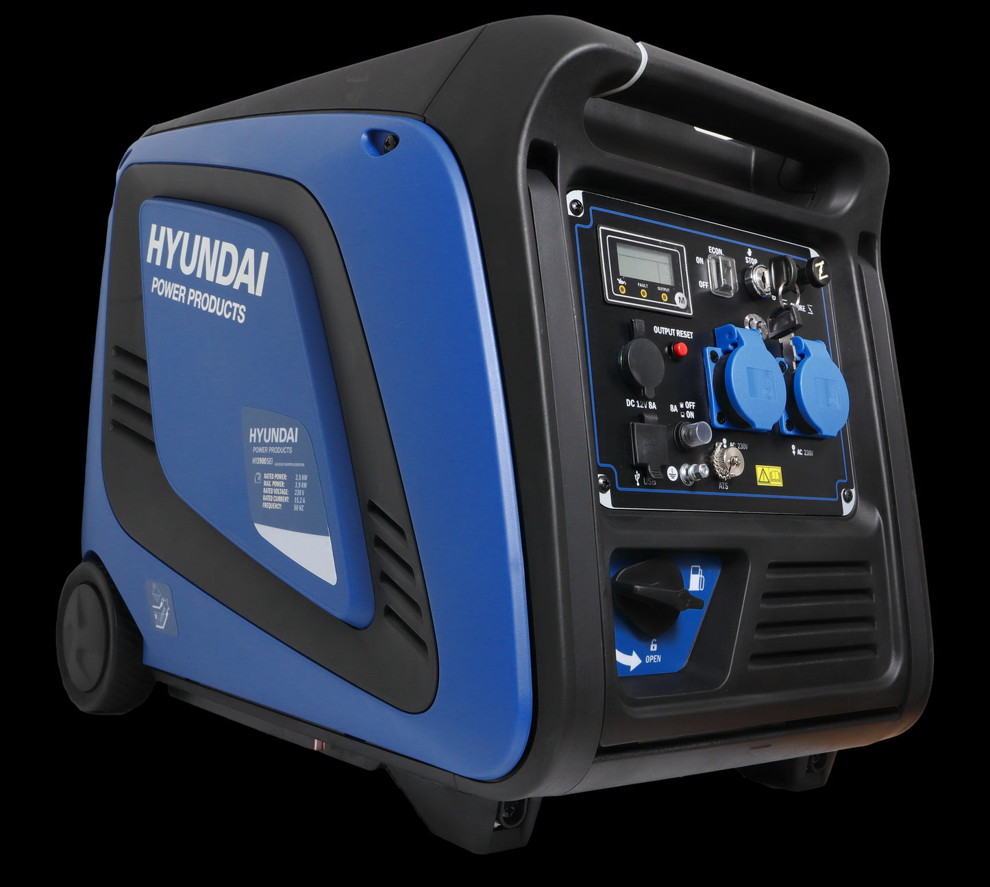 HYUNDAI HY3900SEi Inverter Aggregat 3900W - Elektrisk start og Fjernkontroll - ATS - Image 1