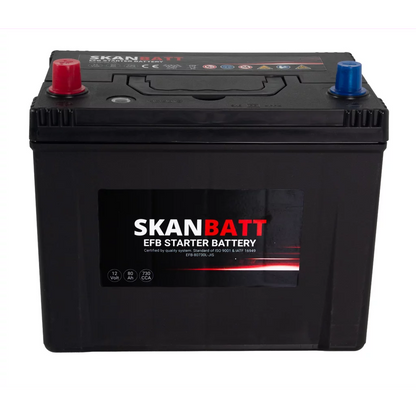 SKANBATT EFB Startbatteri 12V 80AH 730CCA (260x17x225mm) +L