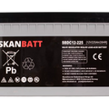 SKANBATT AGM Deep Cycle Batteri 12V 225AH C10 (522x240x219mm) +høyre