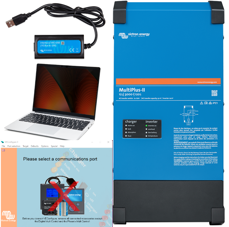 Initial inställning/programmering av Victron Multiplus / Easysolar / Quattro / Powerwall