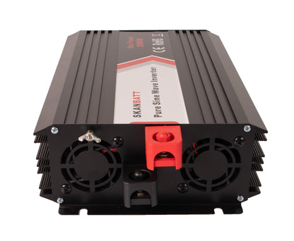 Skanbatt Inverter 24V 2000W (4000W) Ren Sinus M/Trådløs Fjernkontroll shown in detail view
