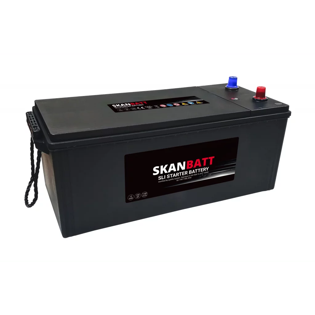 SKANBATT SLI SHD Startbatteri 12V 190AH 1150CCA +L shown in product view