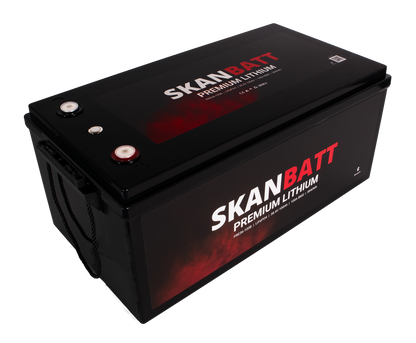 SKANBATT Premium Lithium - 36V 100Ah 100A BMS - 522x268x218mm - Bluetooth - 8 Års garanti