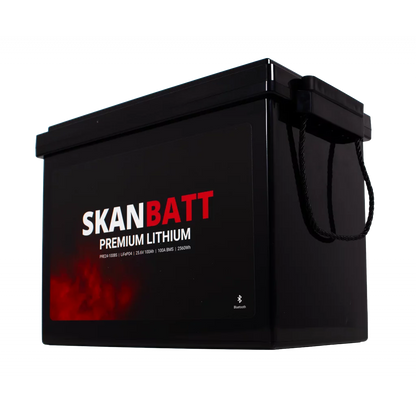 Produktbilde 5 av SKANBATT Premium Lithium - 24V 100Ah 100A BMS - 384x204x268mm - Bluetooth - 8 Års garanti