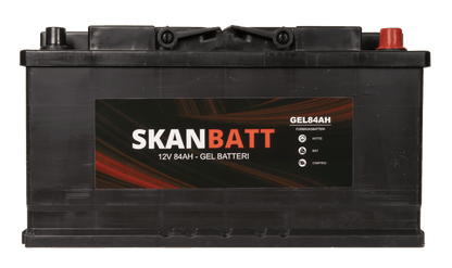 Skanbatt Gel Batteri 12V 84Ah +Høyre shown in angle view
