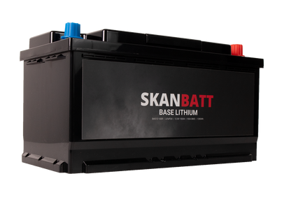SKANBATT Base Lithium - 12V 100Ah 100A BMS - 352x174x190mm - 3 Års garanti - Bobil shown in product view image 5