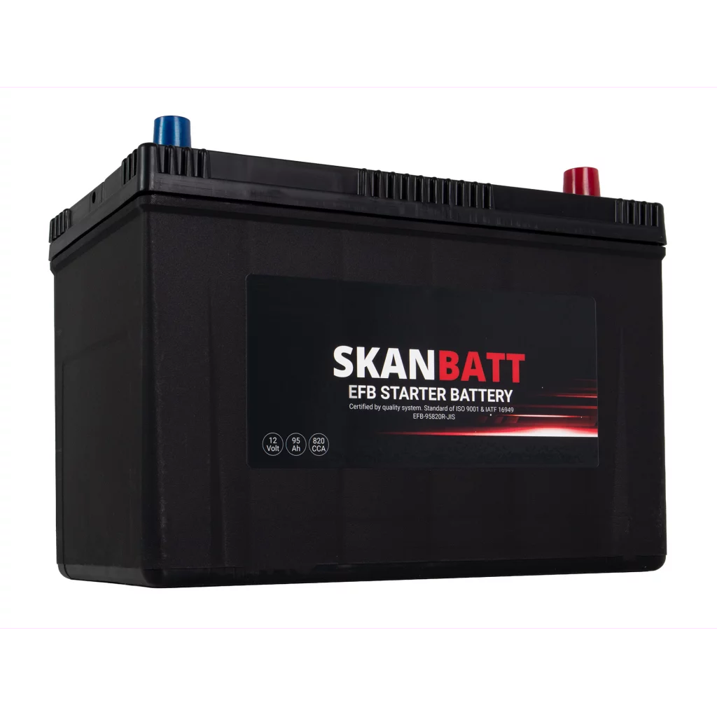 SKANBATT EFB Startbatteri 12V 95AH 820CCA (304x172x225mm) +R