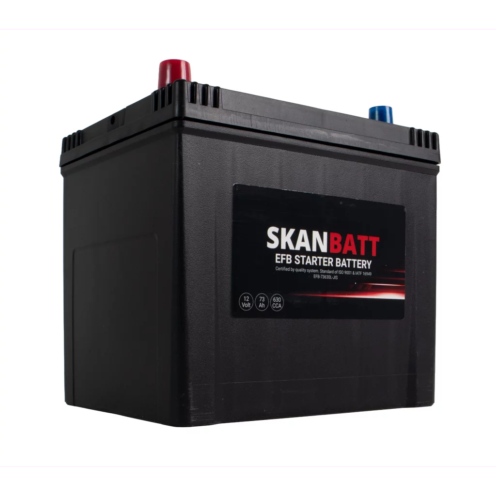 SKANBATT EFB Startbatteri 12V 73AH 630CCA (232x173x225mm) +L