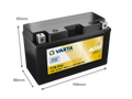 VARTA AGM MC Batteri 12V 6,5AH 85CCA (150x66x93mm) +vänster T7B (FA)