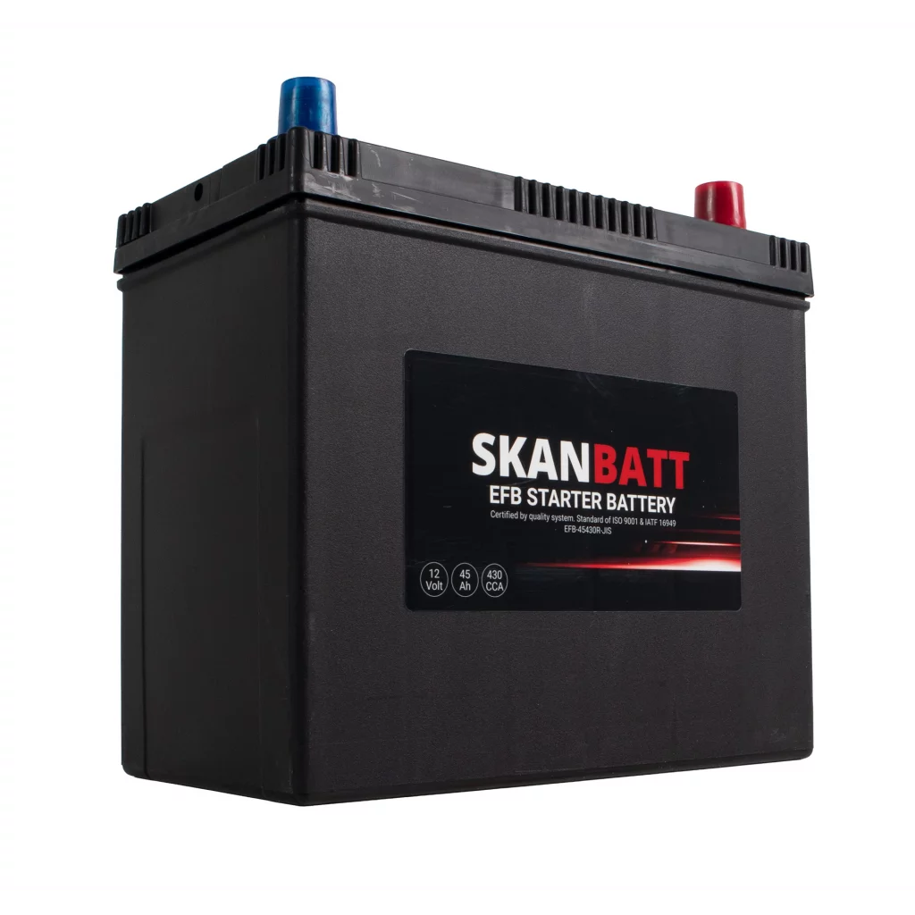 SKANBATT EFB Startbatteri 12V 45AH 430CCA (238x129x223mm) +R