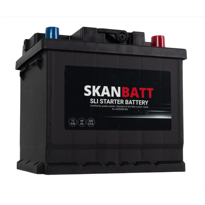 SKANBATT SLI Startbatteri 12V 44AH 350CCA (207x175x190mm) +R