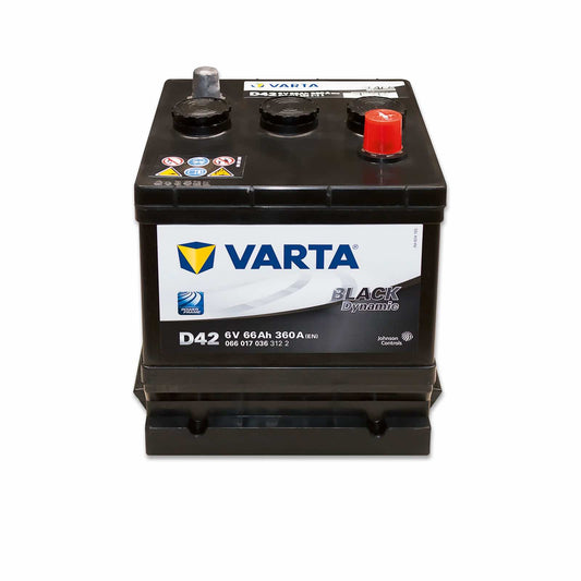 VARTA Promotive Black Batteri 6V 66AH 360CCA (178x175x188mm) +diagonalt D42 - Image 1