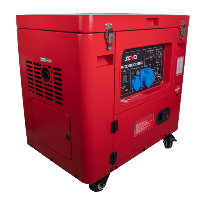 Senci Scd9000Bq Aggregat - Diesel - Max 6000W - Ats - Elektrisk Start - inkl. klargjøring shown in angle view
