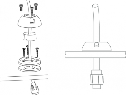 Scanstrut Ds21A-P Grå Kabelgjennomføring 4-9Mm shown in detail view