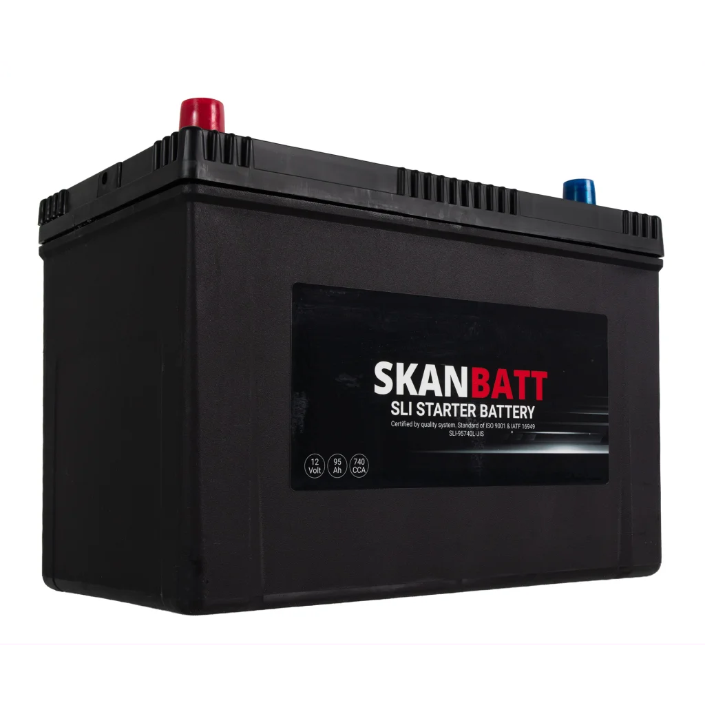 SKANBATT SLI Startbatteri 12V 95AH 740CCA (304x172x225mm) +L