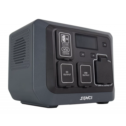 SENCI Lithium LPS 268Wh Power Station med 600W (1200W) sinus inverter