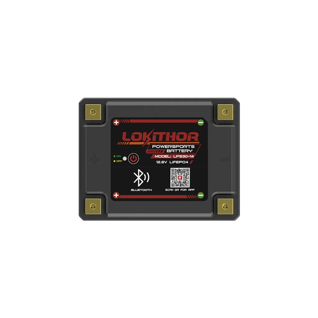 LOKITHOR Lithium MC Batteri 12V 14Ah - 166x127x176mm - Bluetooth - Heat shown in product view