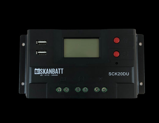 SKANBATT Solcelleregulator PWM 12/24V 20A (SCK20DU) - Image 1