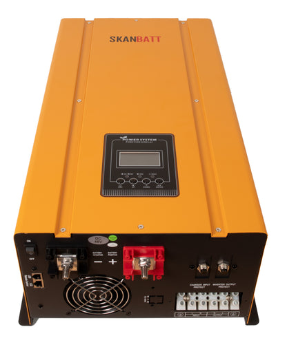 Skanbatt Kombi Batterilader Og Inverter 48V 5000W M/Fjernkontroll shown in angle view