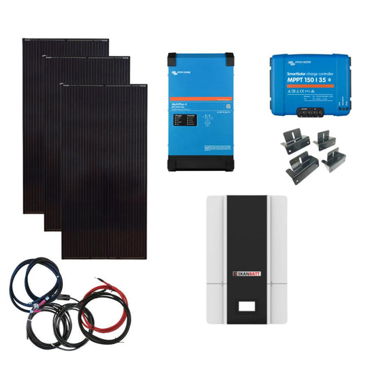skanbatt-victron-kraftpakke-230v-3000va-1230w-3x410w-solceller-med-lithium-batterier
