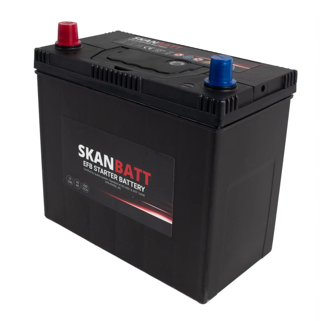 SKANBATT EFB Startbatteri 12V 45AH 430CCA (238x129x223mm) +L
