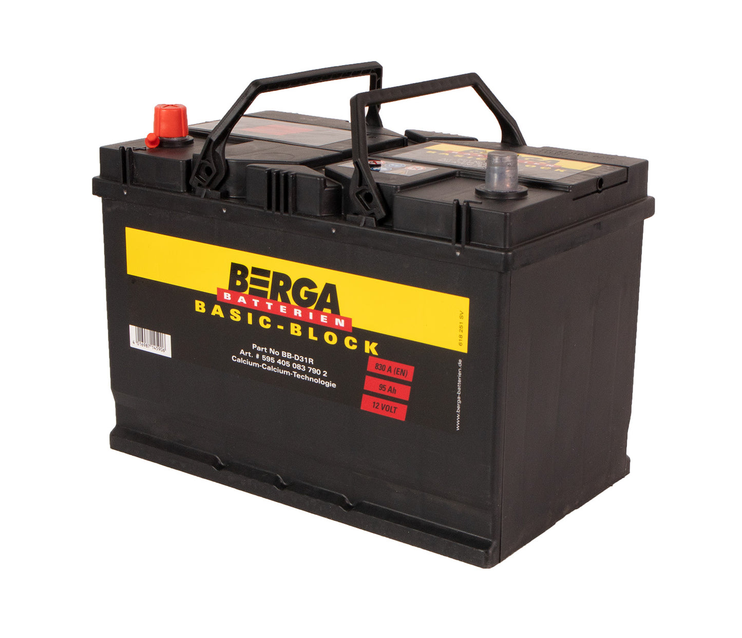BERGA Basic Block 12V 95AH 830CCA shown in product view image 2