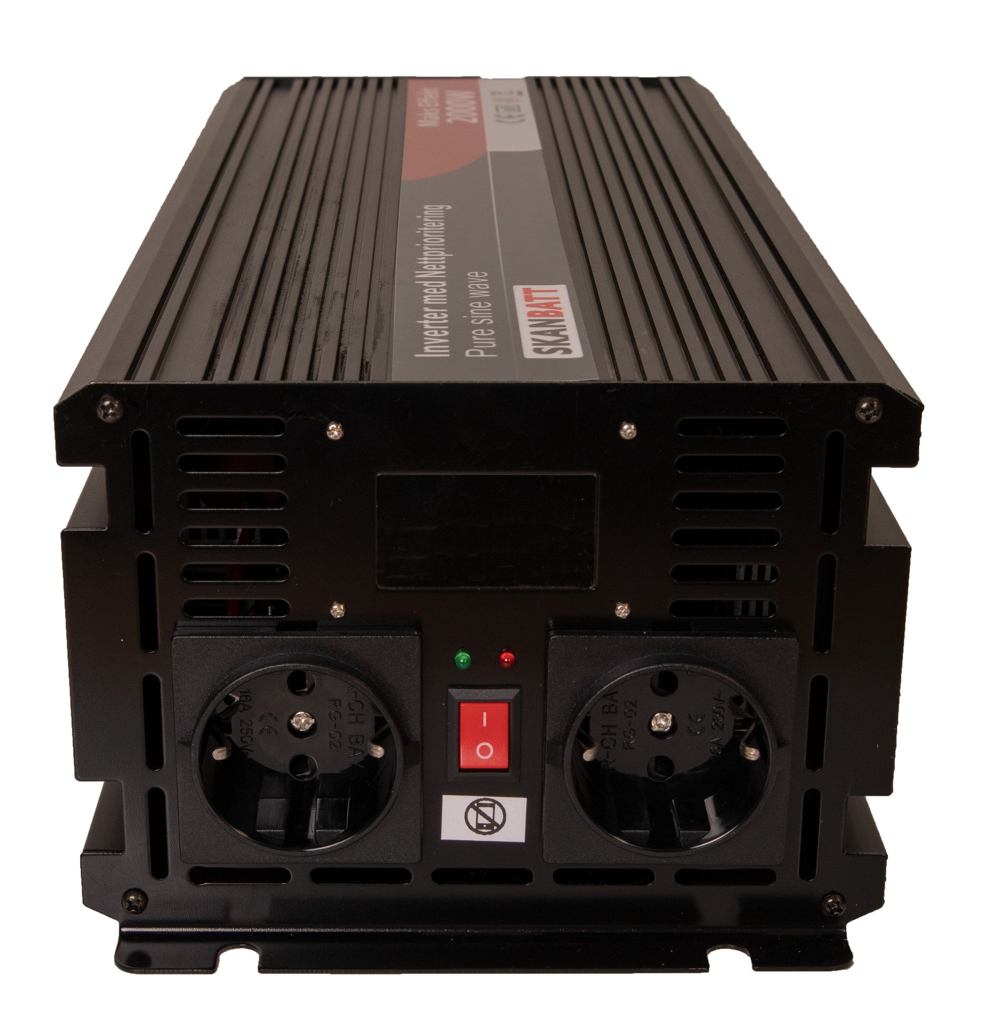 SKANBATT Inverter 12V 2000W Ren Sinus med Nettprioritering og Trådløs Fjernkontroll 420x165x120mm - Image 3