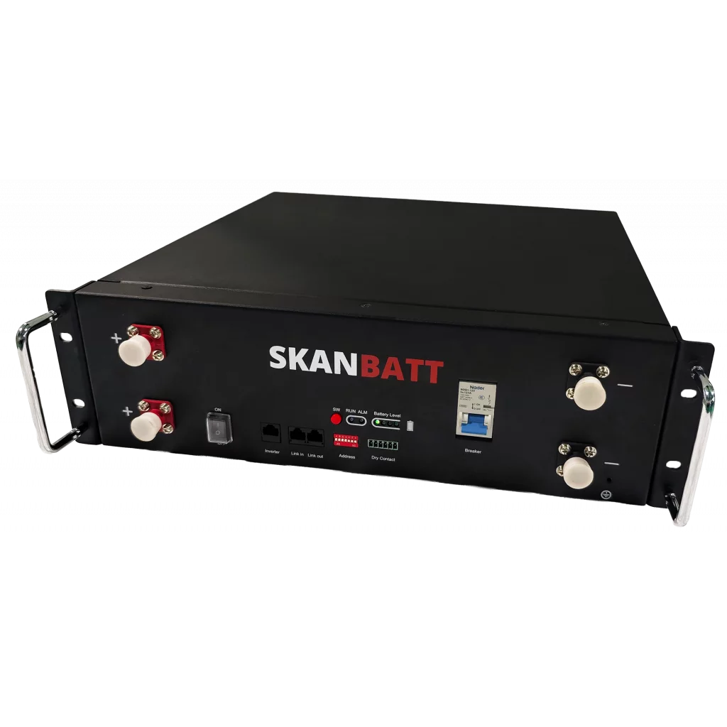 Produktbilde av SKANBATT Premium Lithium 3U Rackbatteri 51,2V 100Ah - 5,12kWh - LiFePO4 - OTA