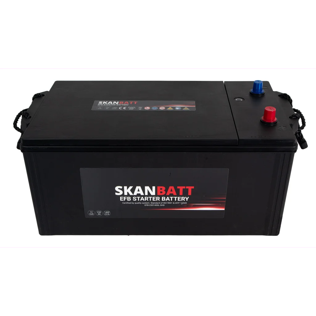 SKANBATT EFB SHD Startbatteri 12V 230AH 1400CCA (518x276x218mm) +L