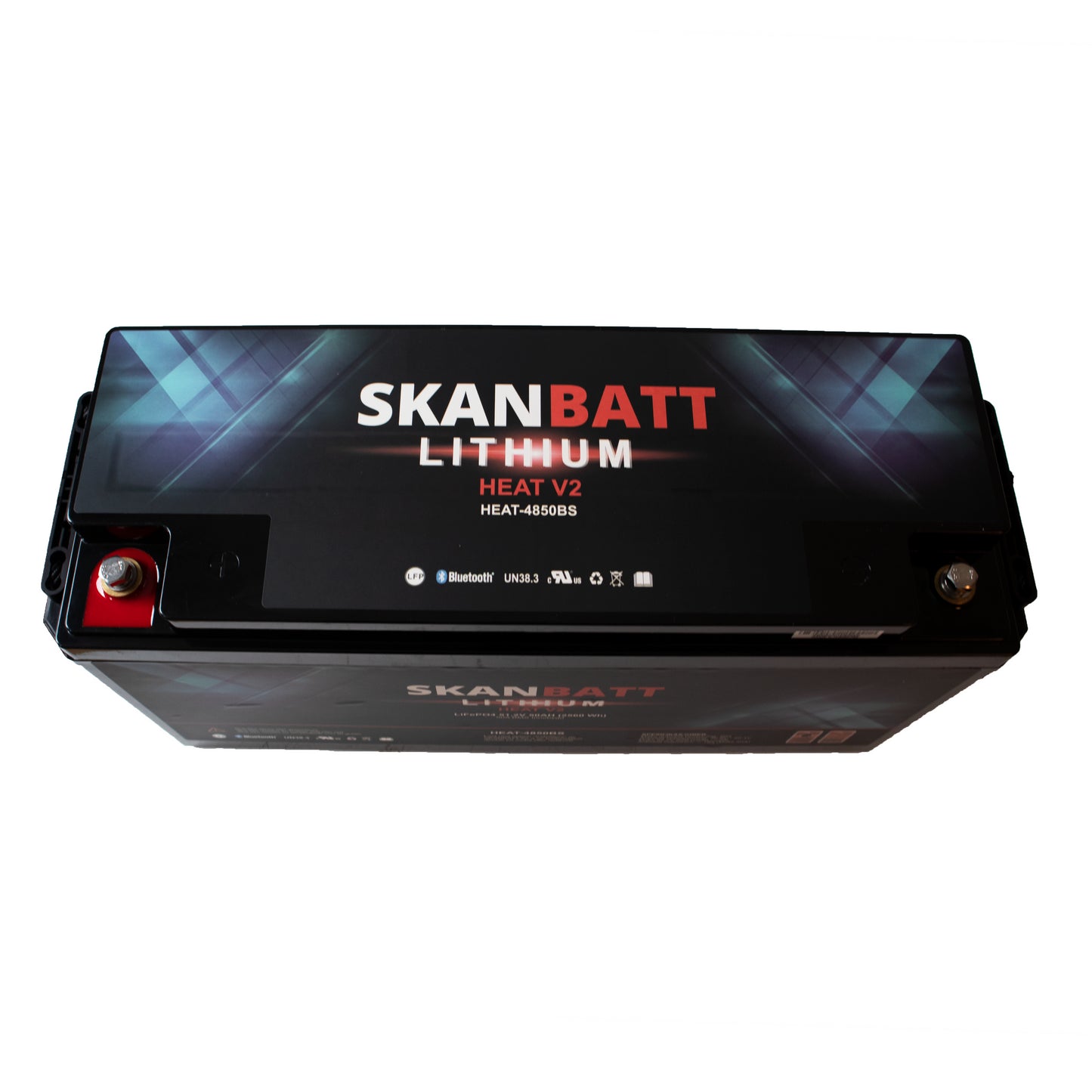 SKANBATT V2 Lithium Batteri 51,2V 50Ah 50A BMS - HEAT - Bluetooth (483x170x240mm) - Image 4