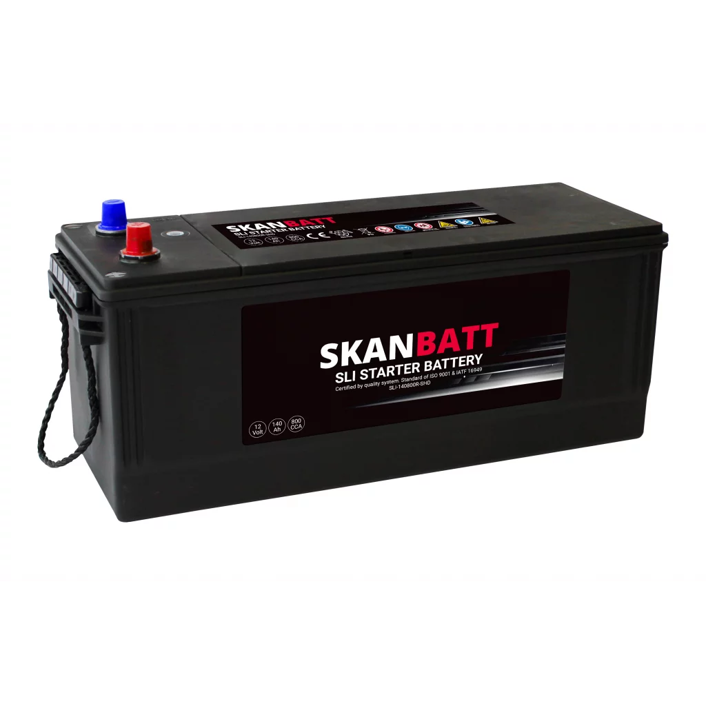 SKANBATT SLI SHD Startbatteri 12V 140AH 800CCA +R shown in product view