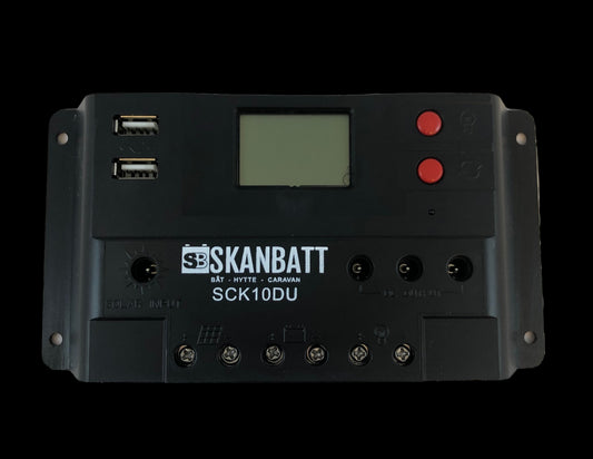 SKANBATT Solcelleregulator PWM 12/24V 10A (SCK10DU) - Image 1
