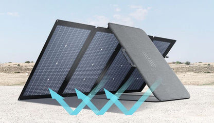 Ecoflow Sammenleggbart Solcellepanel 220W Tosidig shown in detail view