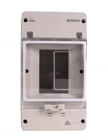 Innkapsling for BDM-125 DC effektbryter IP65 shown in angle view