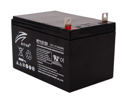 RITAR AGM Batteri 12V 12AH M6 shown in product view