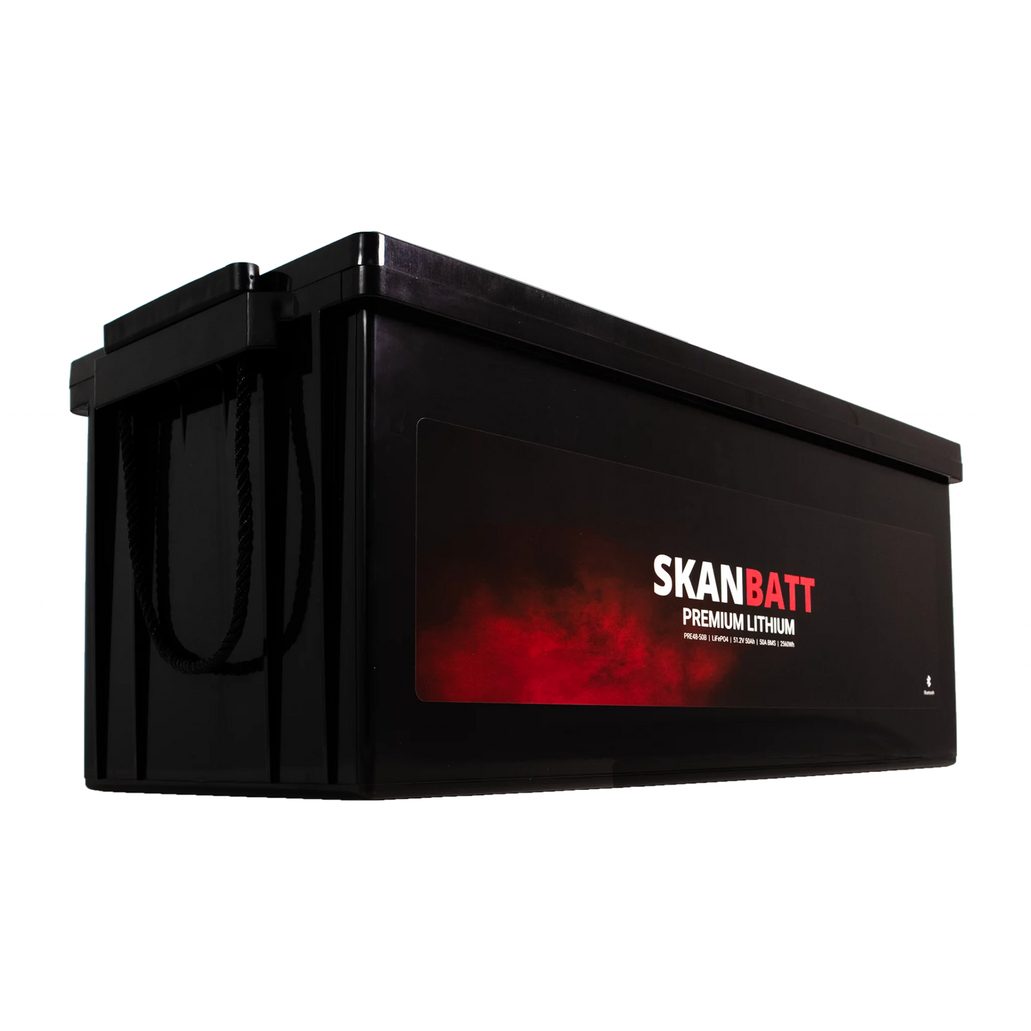 SKANBATT Premium Lithium - 48V 50Ah 50A BMS - 522x238x218mm - Bluetooth - 8 Års garanti