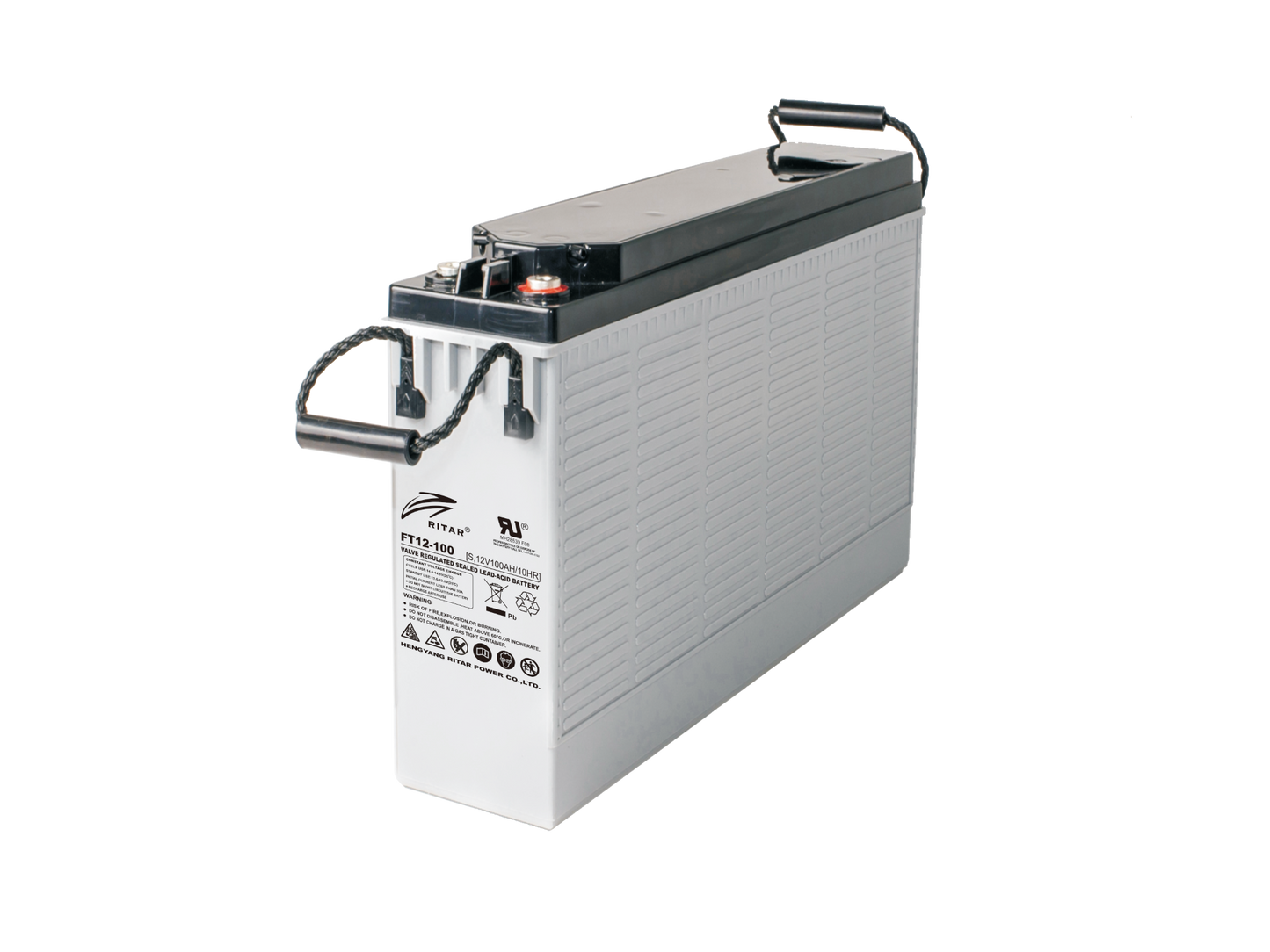 RITAR AGM Batteri 12V 100AH - Frontterminaler shown in product view