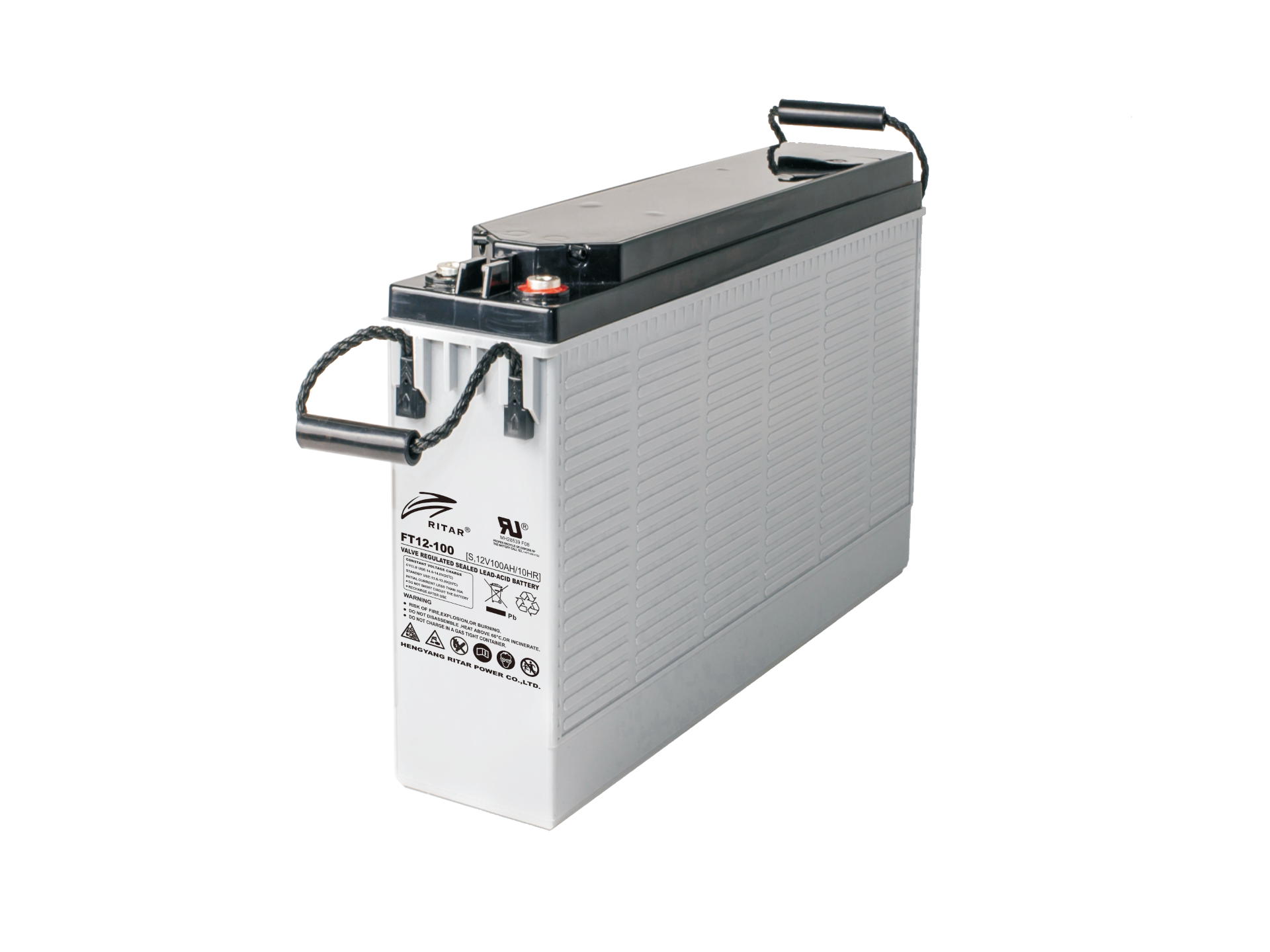 RITAR AGM Batteri 12V 100AH - Frontterminaler shown in product view
